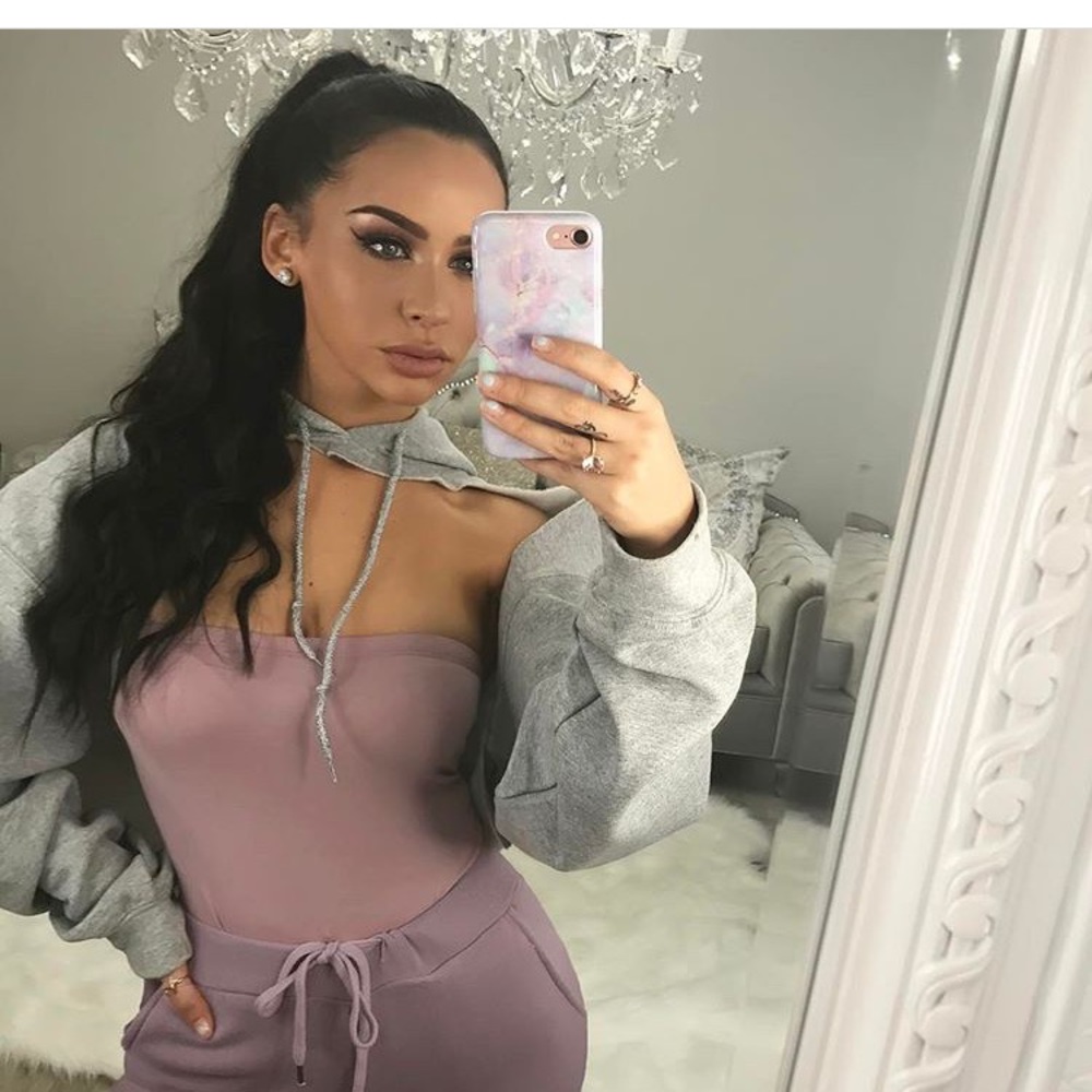 Cut Out Grey Hoodie